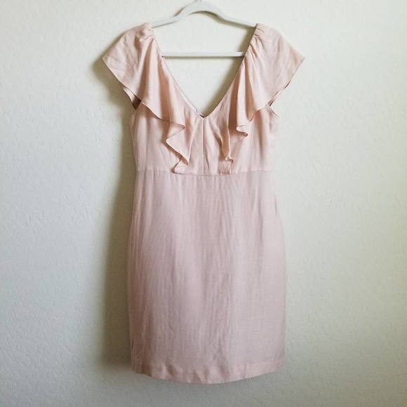 BHLDN Jenny Yoo Collection Silk Blend Gabby Ruffle Dress Size 10 - Picture 1 of 9